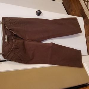 Natural Reflections Brown Twill Pants, size 12, NWOT